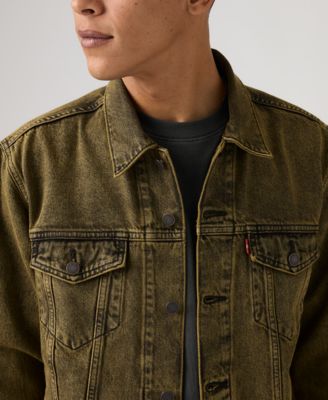 Men's Regular-Fit Stretch Denim Trucker Jacket