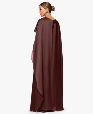 Women's Long Satin Boat Neck Dress