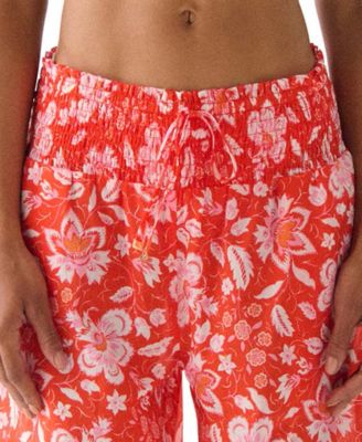 Women's Floral Wide Leg Cover-Up Pants