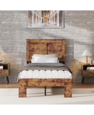 Streamdale Twin Wood Platform Bed Frame - Storage, Easy Assembly