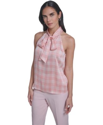 Women's Sleeveless Tie-Neck Top