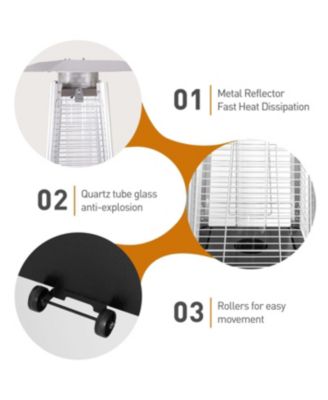 Patio Heater 48, 000 BTU Propane with Wheels & Cover