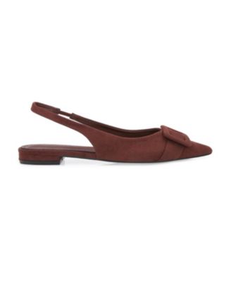 Women's Rossana Slingback Flats with Ornamental Buckle
