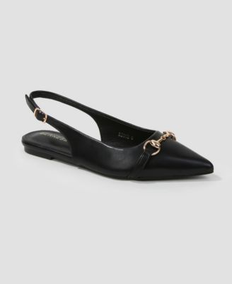 Women's Rio02 Slingback Flats with Gold-Tone Bit