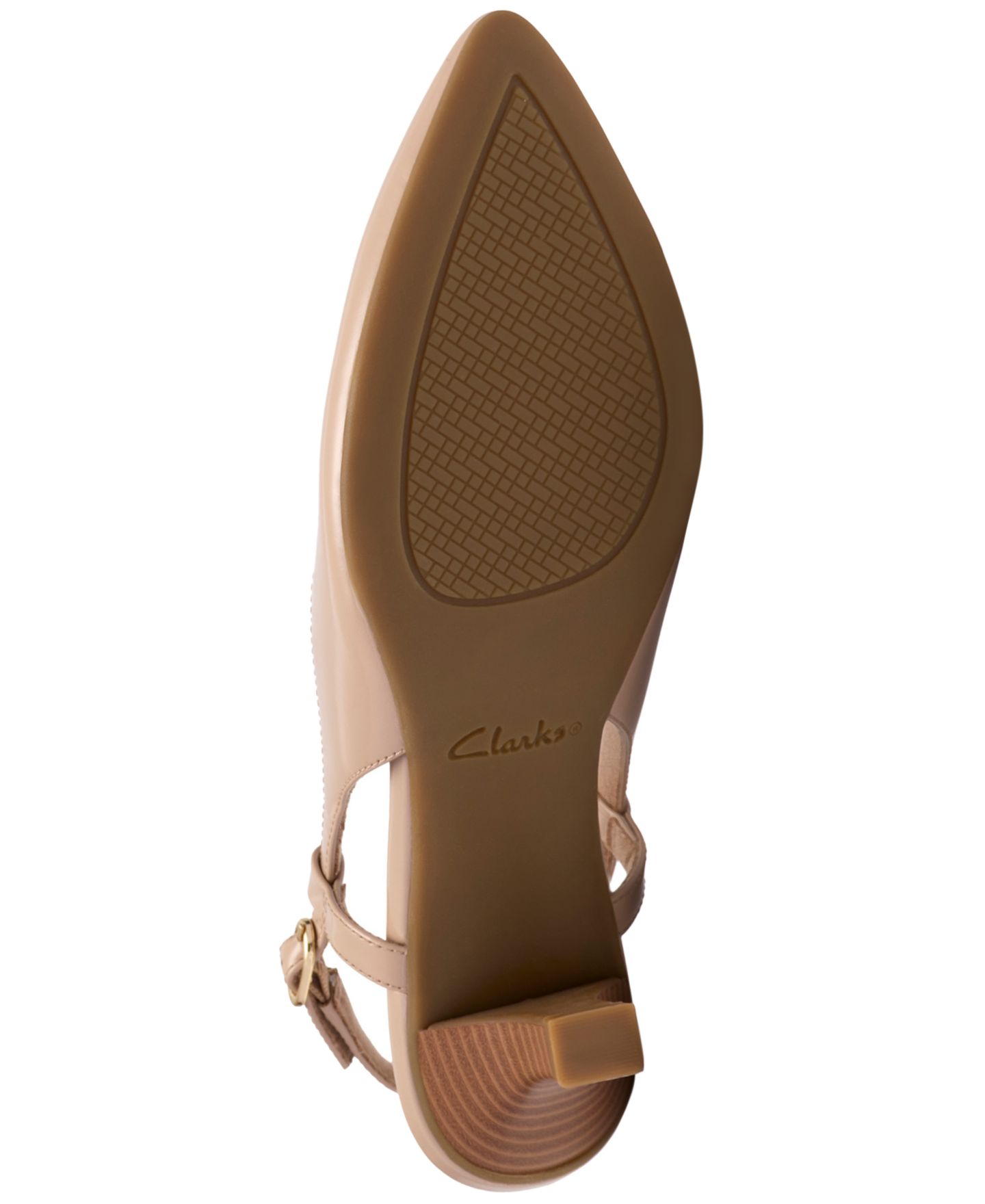 Женские туфли Clarks Kepley Star Pointed Toe Dress Pumps, цвет: Бежевый кожаный — фото 5