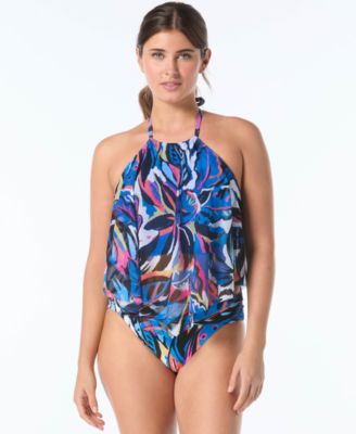 Women's Aura High Neck Mesh Ruffle Top