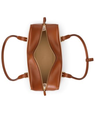 Canvas & Leather Large Marcy Zip Satchel Bag