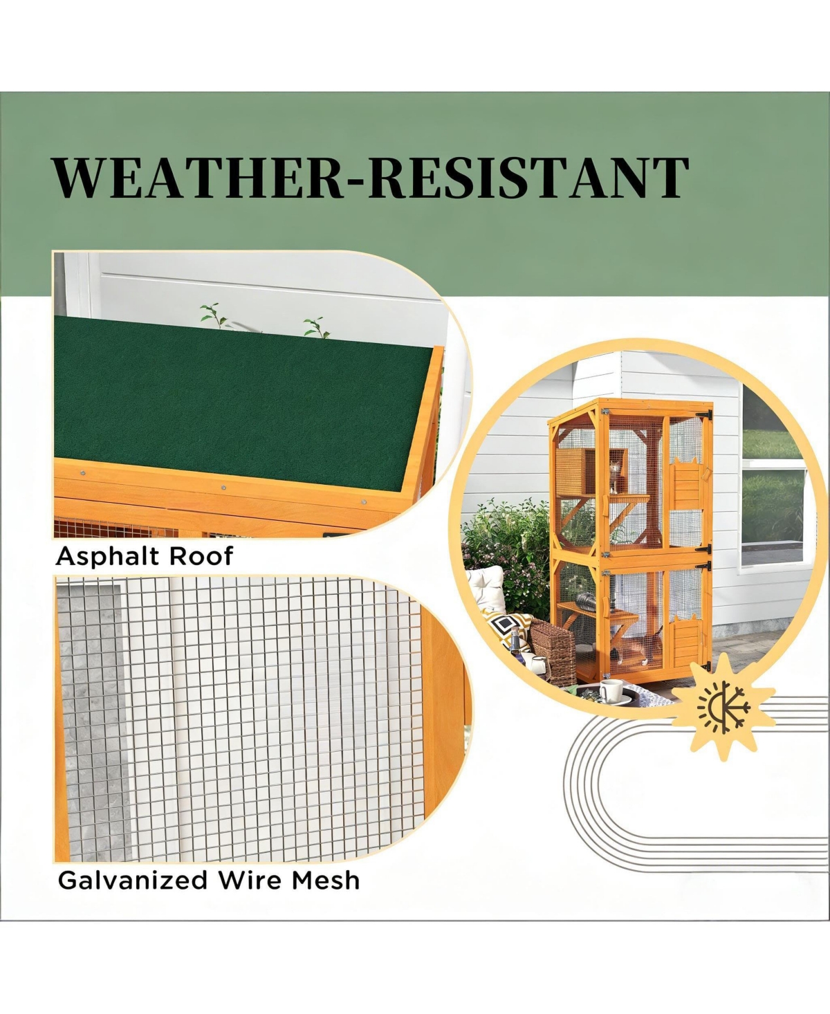 Zeus & Ruta Cat House Outdoor Large Cat House