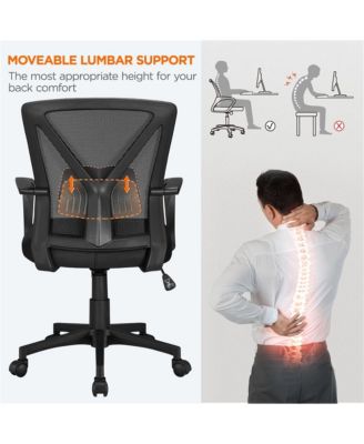 Mesh Office Chair Mid Back Desk Chair Adjustable Swivel Chair