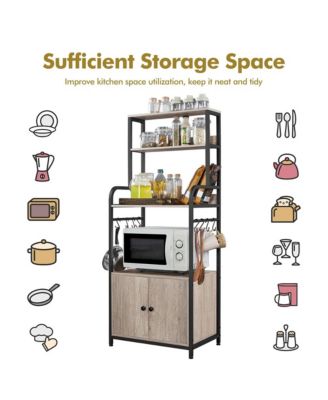 Metal Multilayered Gray Microwave Stand