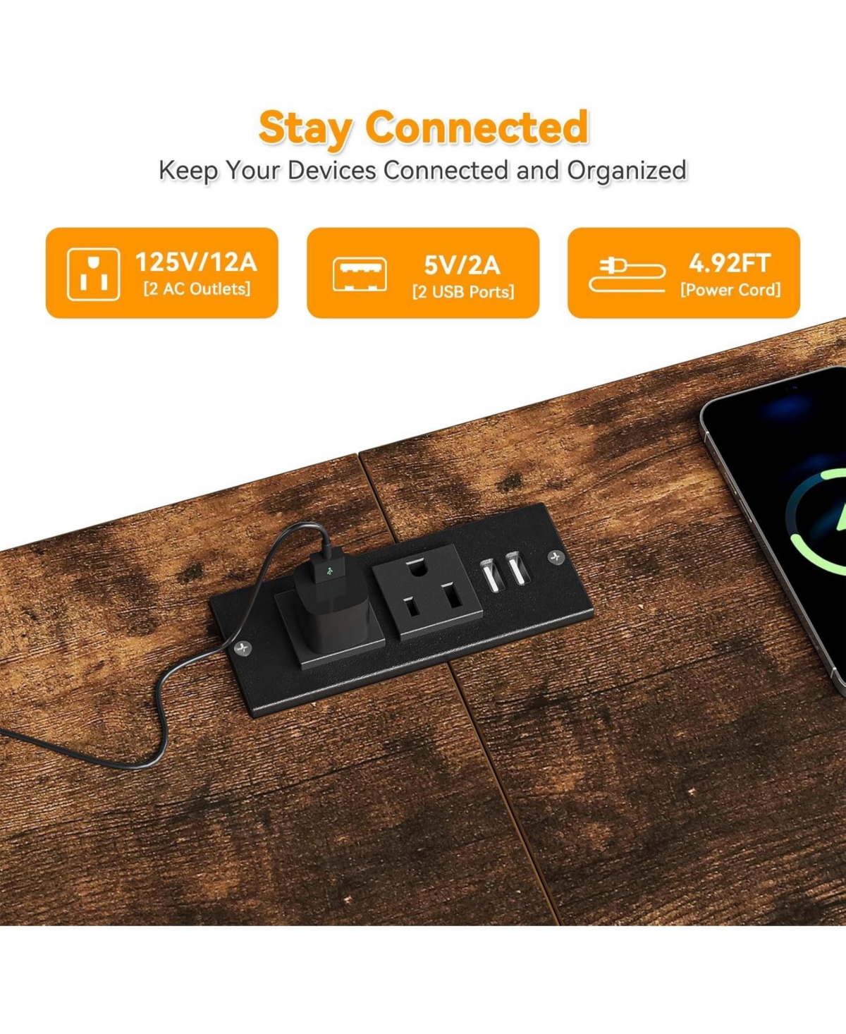 gaomon 63.3" Wide 10-Drawer Dresser Tv Stand for Bedroom and Living Room, Brown