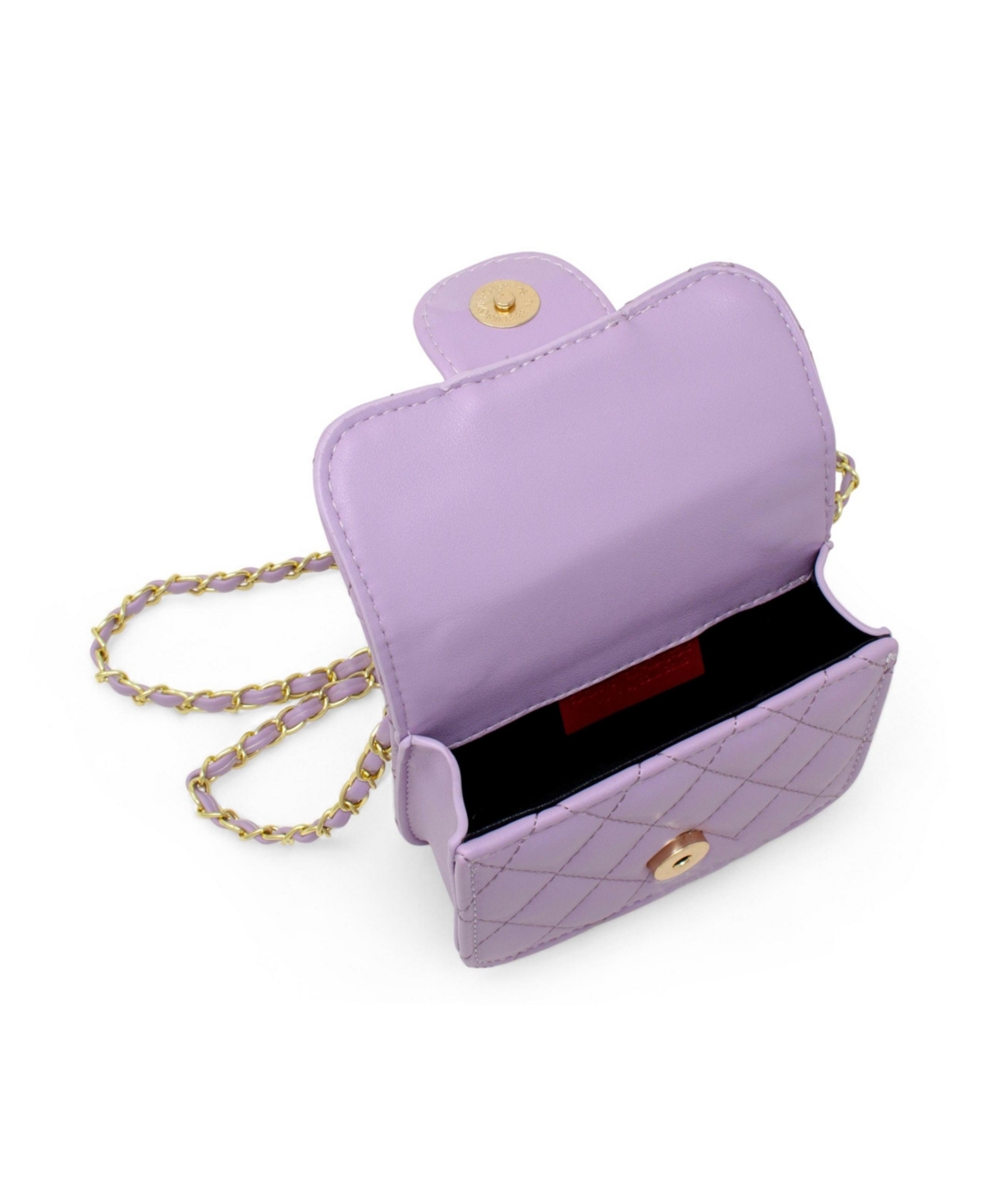 Zomi Gems Tiny Quilted Ballet Charm Handbag, Purple