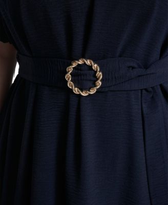 Plus Size Single Tiered Shirt Dress