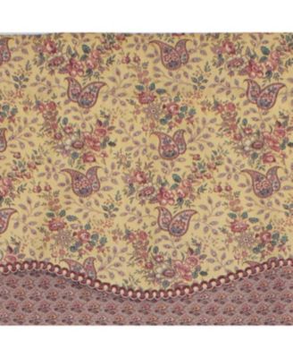 Lavender Days Trimmed Glory 100% Cotton with Fully Lined 3" Rod Pocket Valnance for Windows 50" x 16" Lavender