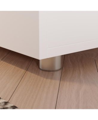 2-Drawer White Nightstand, End Table, Bedroom Bedside Dresser Chest