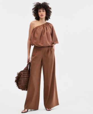 Women's One-Shoulder Bubble-Hem Top