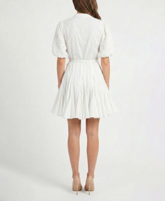 Women's Cotton Soutache Fit & Flare Shirt Dress