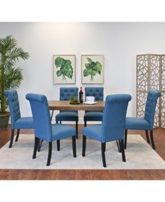 Hairpin Dining Set Table + 6 Chairs (4 Colors
