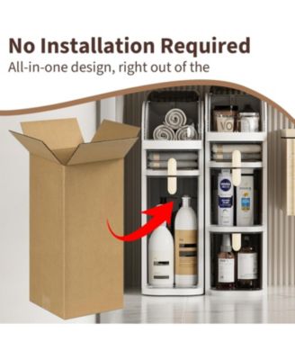  “Slim 3-Tier Bathroom Storage Cabinet with Drawers & Wheels”