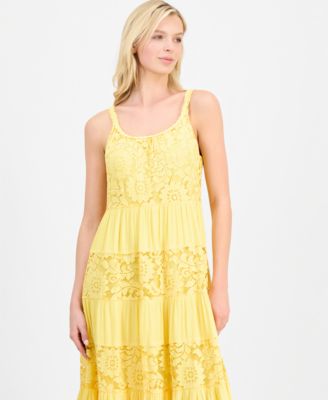 Women's Sleeveless Tiered Midi Dress