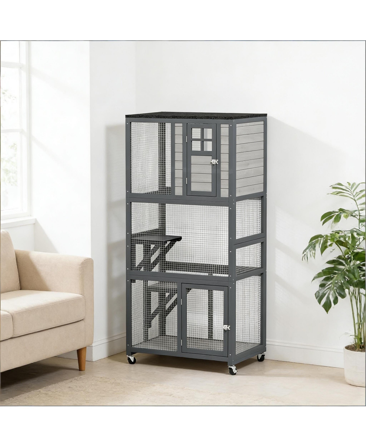 Zeus & Ruta Wooden Large Cat House Cat House