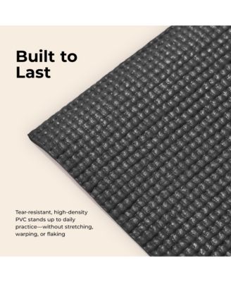 Durable Tear-Resistant Yoga Mat, Black