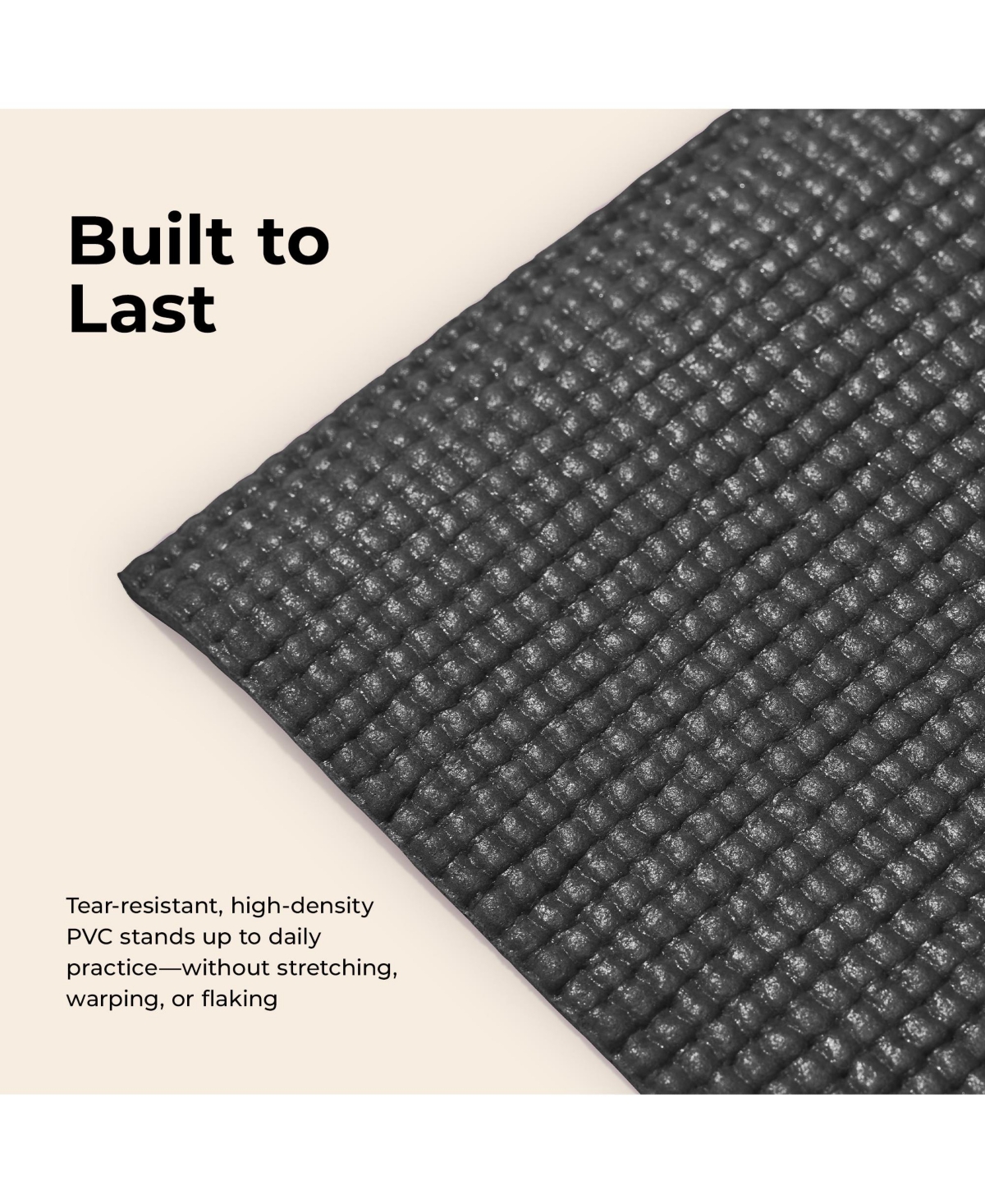 Sunny Health & Fitness Durable Tear-Resistant Yoga Mat