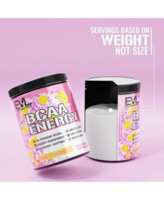 BCAAs Amino Acids Powder | Rehydrating BCAA Powder Post Workout Recovery Drink with Natural Caffeine | Pink Lemonade | 9.4oz
