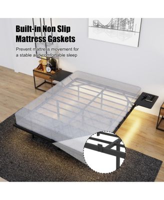 Streamdale  Furniture Full Size Bed Frame, Heavy Duty, LED Light
