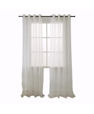 Cara One Sheer Grommet Light Filtering Curtain Panel 54" x 90" Beige