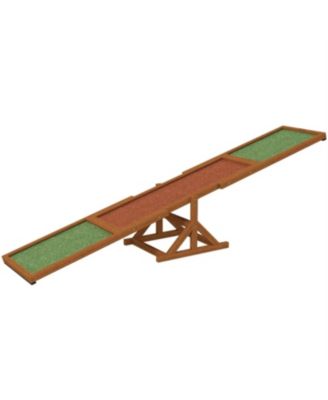 Wooden Dog  Agility Seesaw for Outdoor in Brown