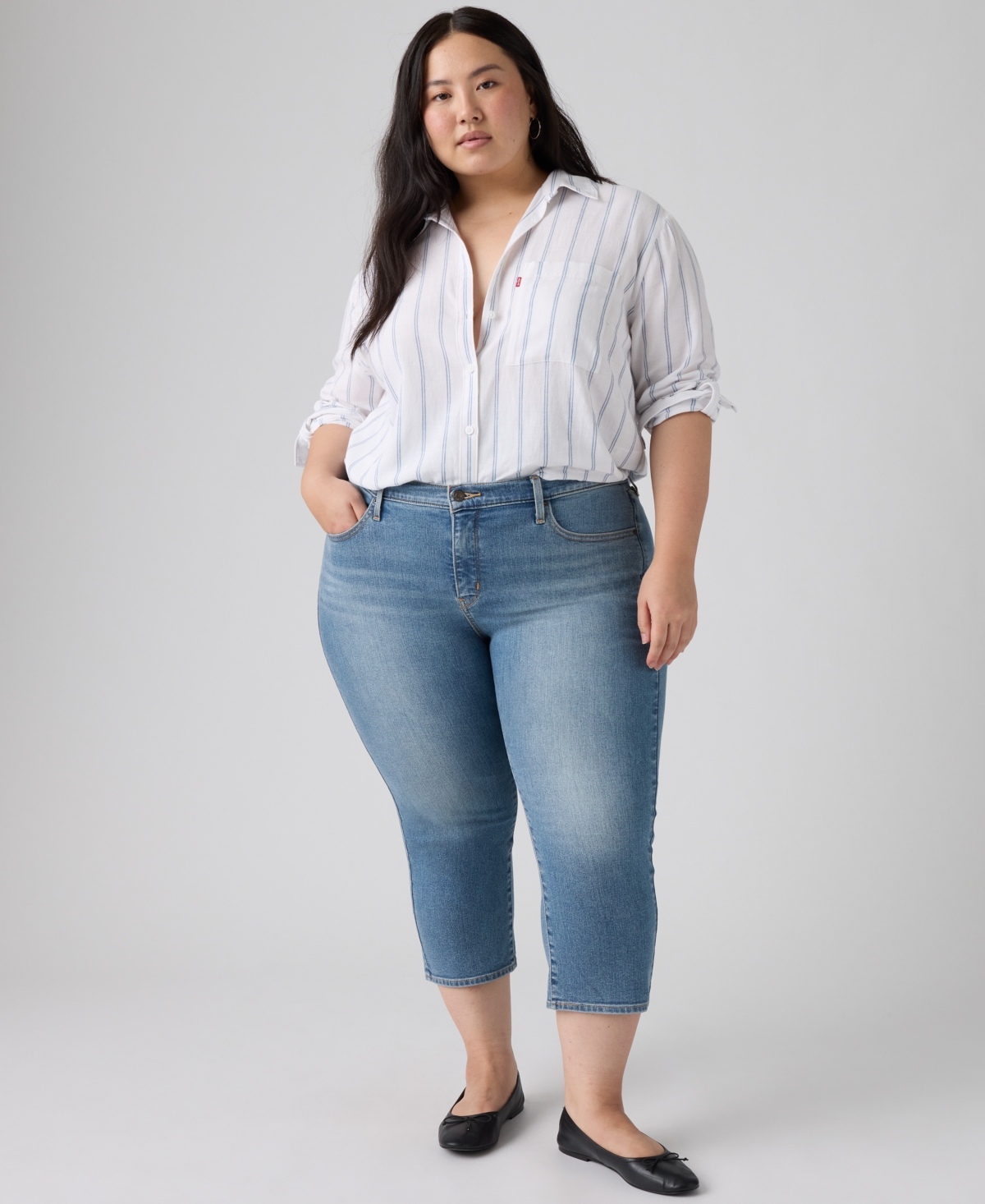 Levi's Plus 311 Shaping Mid-Rise Skinny Capri Jeans