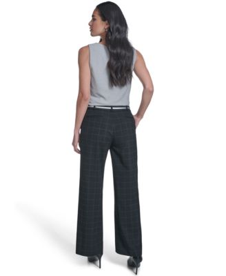 Petite Wide-Leg Fashion Pants