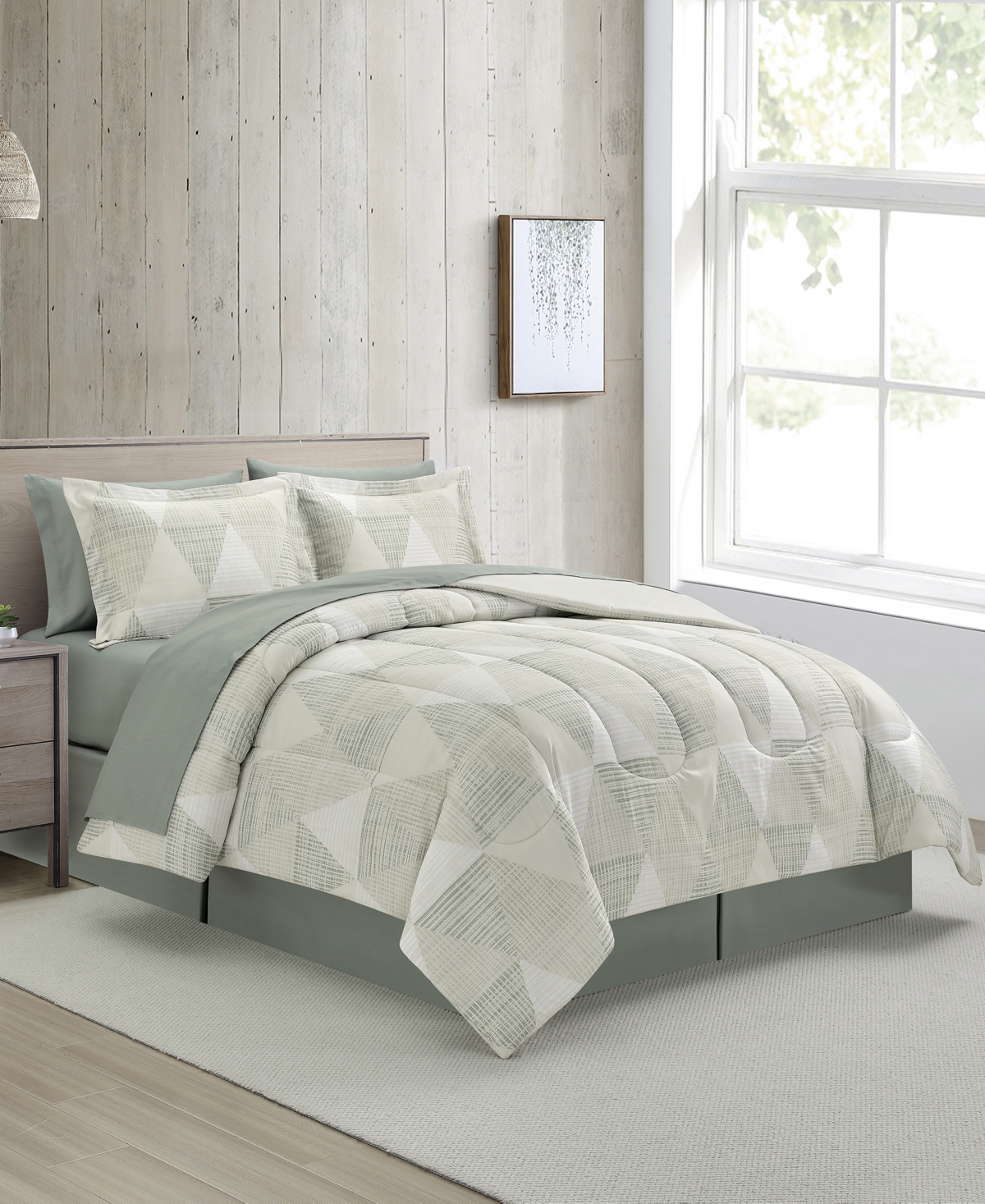 Macy's Hudson Geometric 8-Pc. Comforter Sets