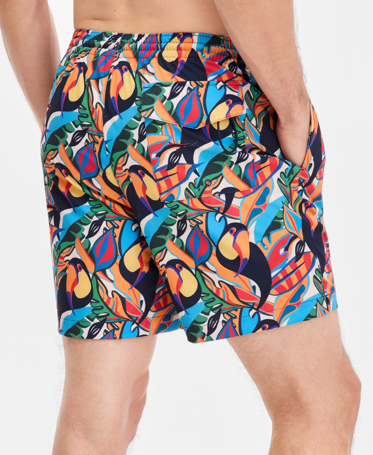 Paisley & Gray Men's Toucan Printed 6" Swim Trunks