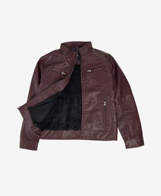 Boy's PU Jacket With Lining