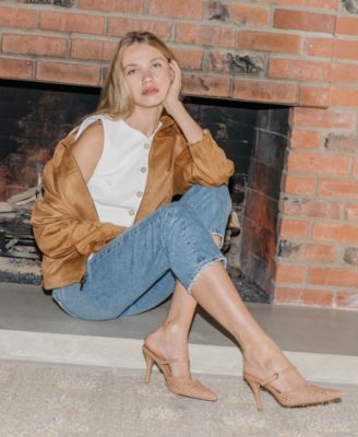 Women's Geanie Raffia Pointed Toe Pumps