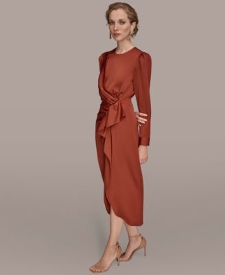 Women's Ruched Midi Dress