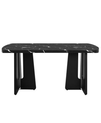 63" Modern Faux Marble Dining Table