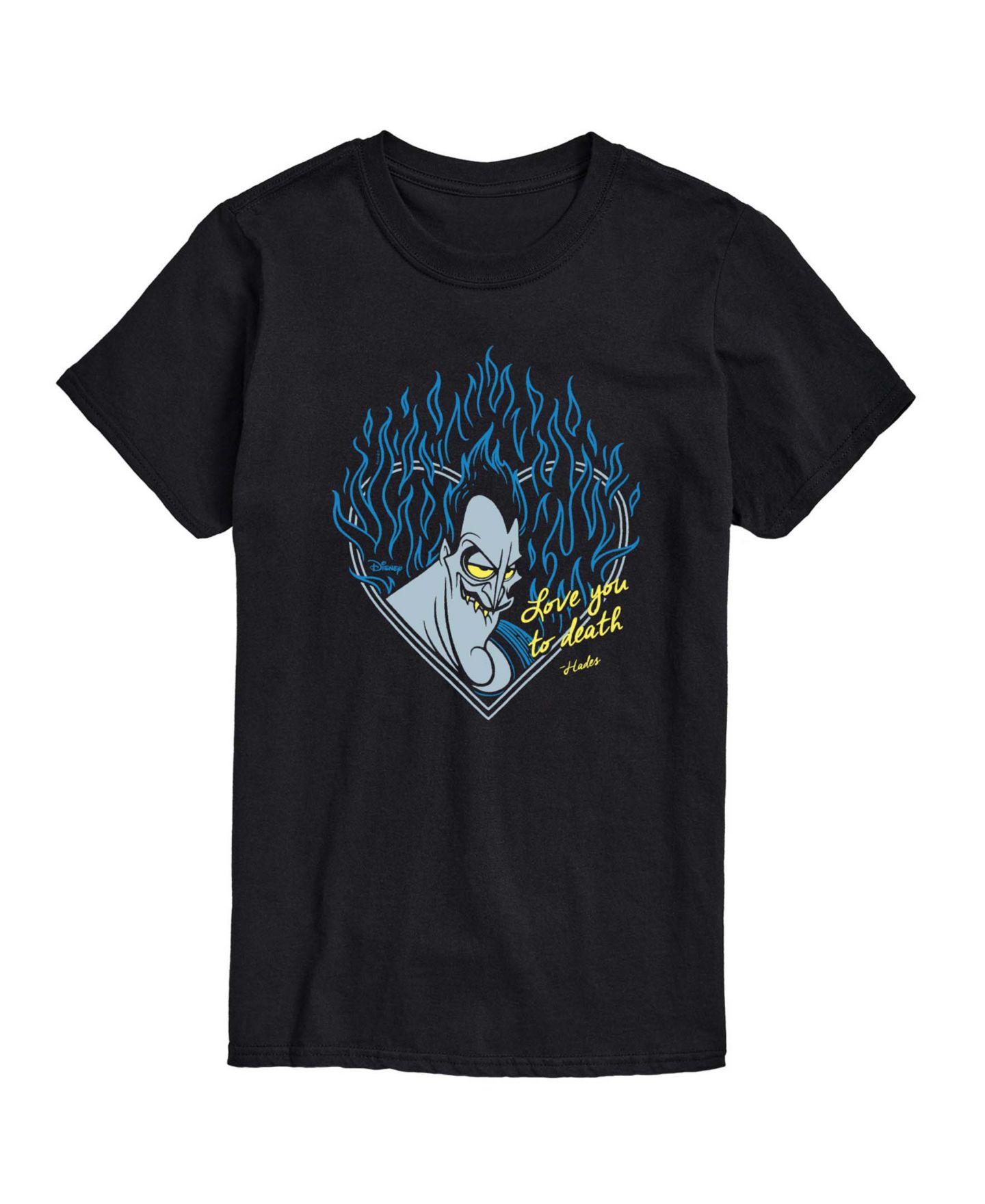 Мужская футболка AIRWAVES Disney Villains Love You To Death Printed Short-Sleeve Graphic, цвет: Чёрный — фото 1