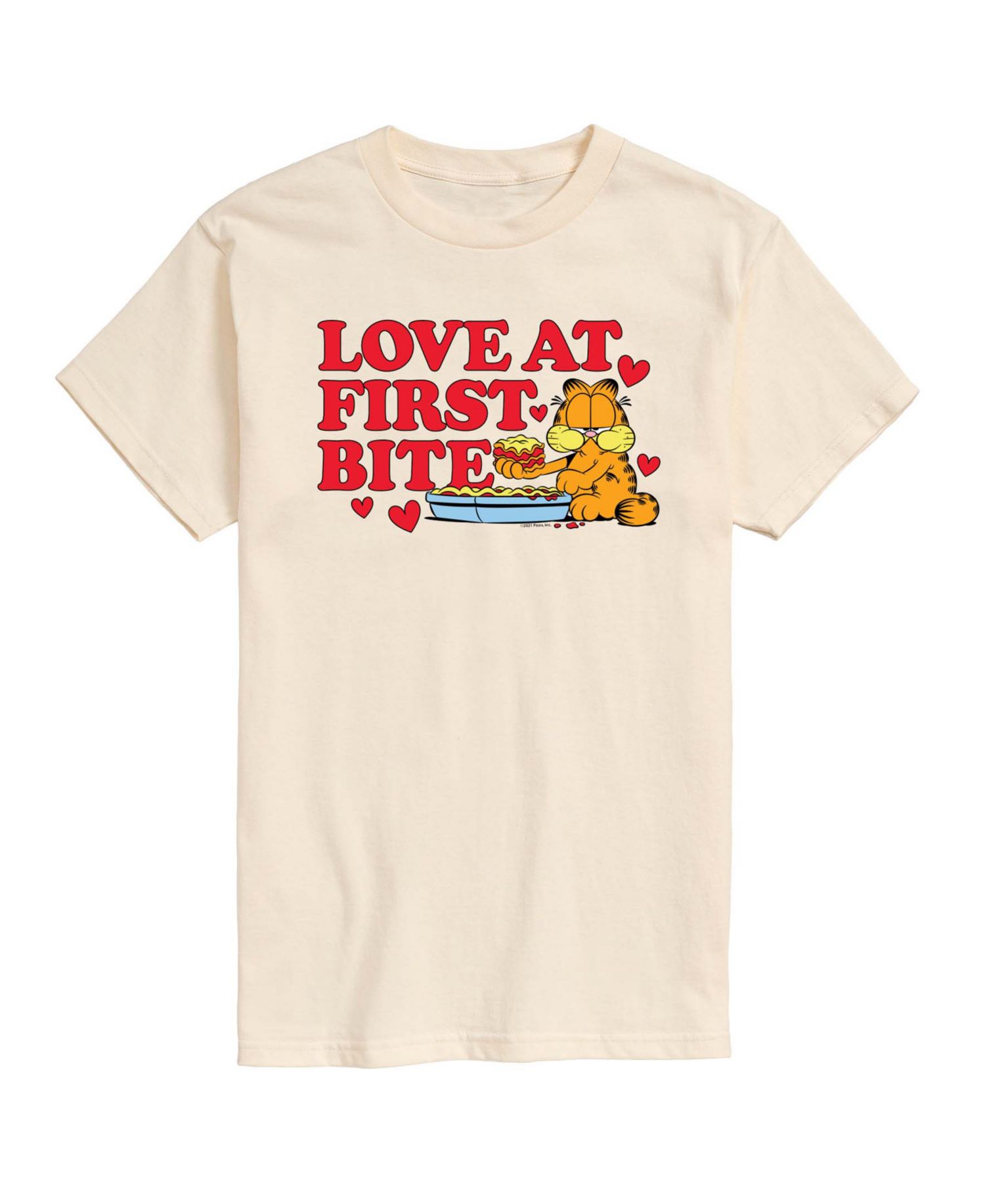 Men's Garfield Love At First Bite Short-Sleeve T-Shirt