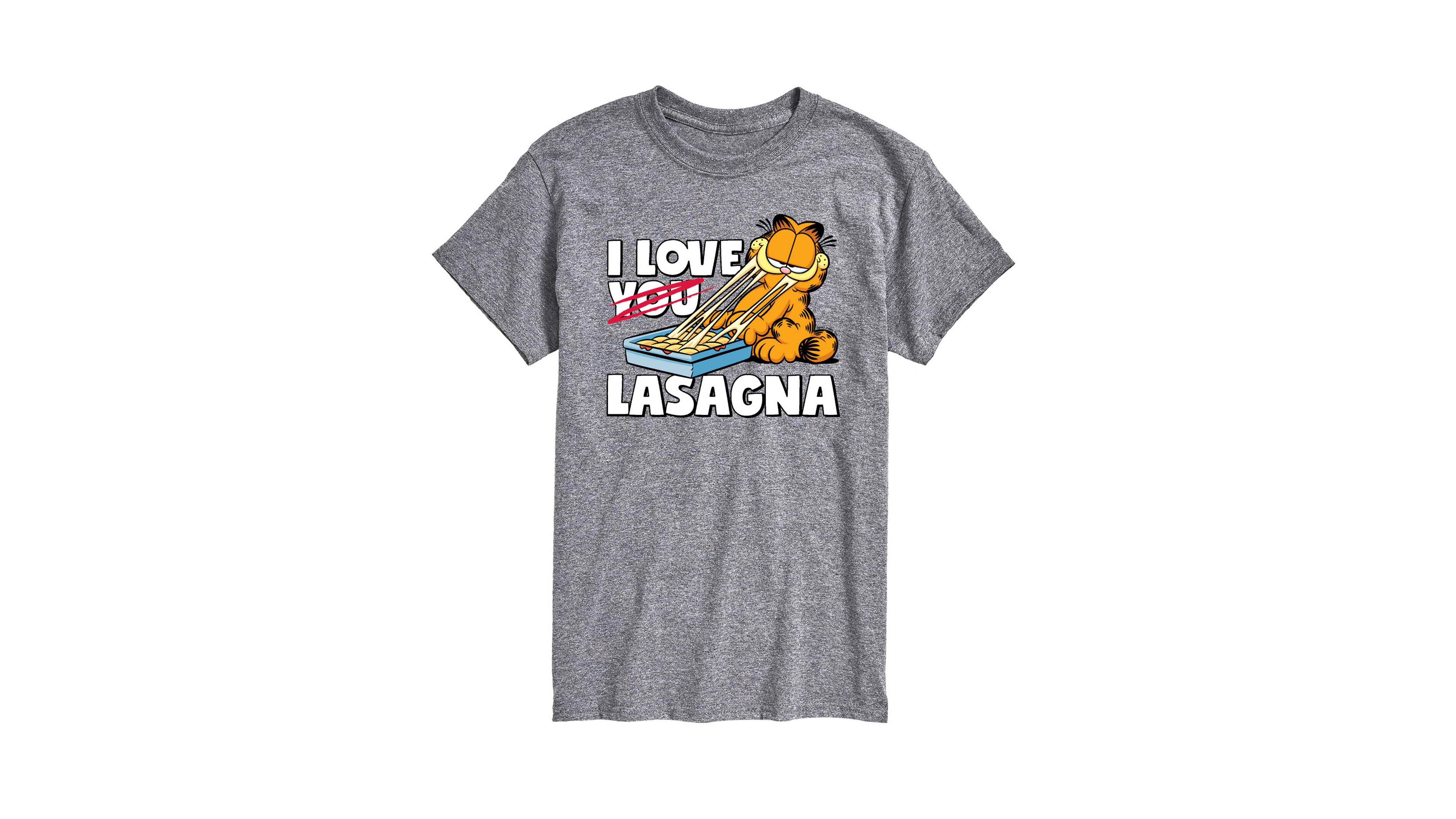Airwaves Men's Garfield Love Lasagna Printed Short-Sleeve Graphic T-Shirt