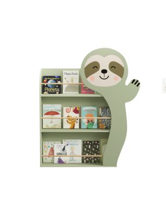 Streamdale Sloth Bookshelf for Kids: 3-Tier Toddler Book Display Rack