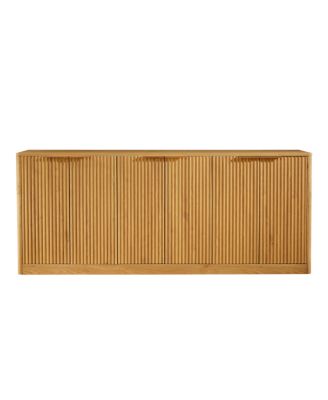 67-inch Modern Wavy Sideboard with Curved Contour Design and 6 Doors