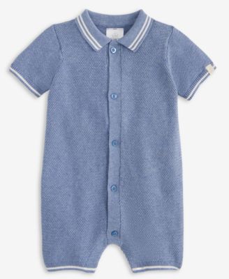 Baby Boys' Cotton Polo Romper