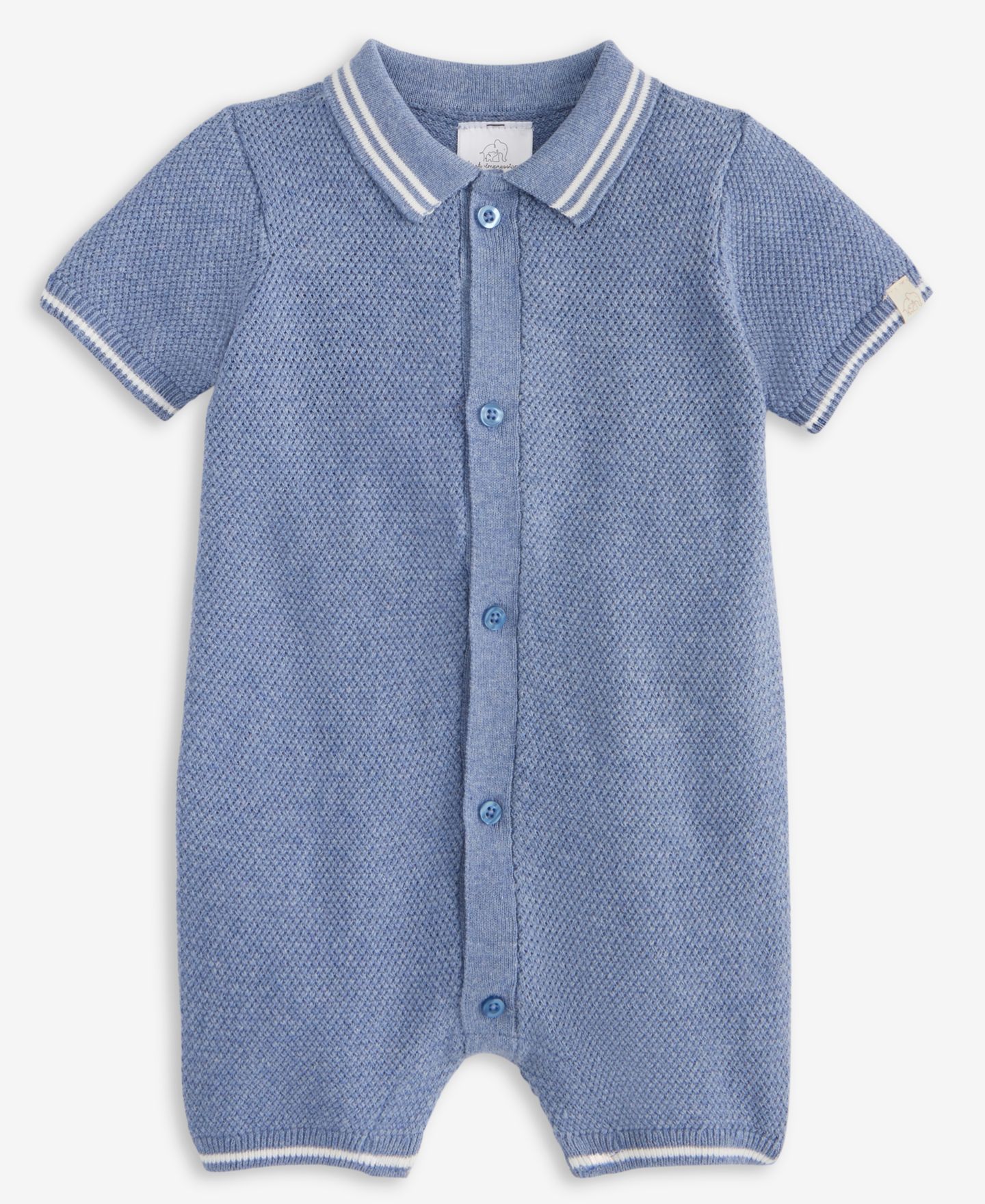 Комбинезон First Impressions Everyday Baby Essentials Cotton Polo Romper для мальчиков-малышей — фото 1