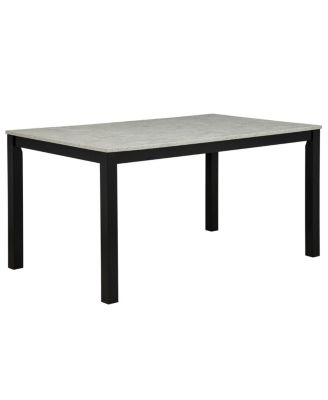 6-Piece Dining Table Set with Bench, Solid Wood Kitchen Table