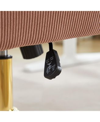 Streamdale Mid-back office chair, striped fabric, ergonomic design, pink.