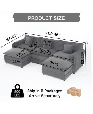  Chenille Modular Sofa: Ultimate Comfort, Customizable, Modern Design