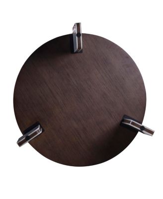 Modern Coffee Table with End Table Set, Durable Walnut Veneered MDF 83cm Center Table with 43cm Side Table